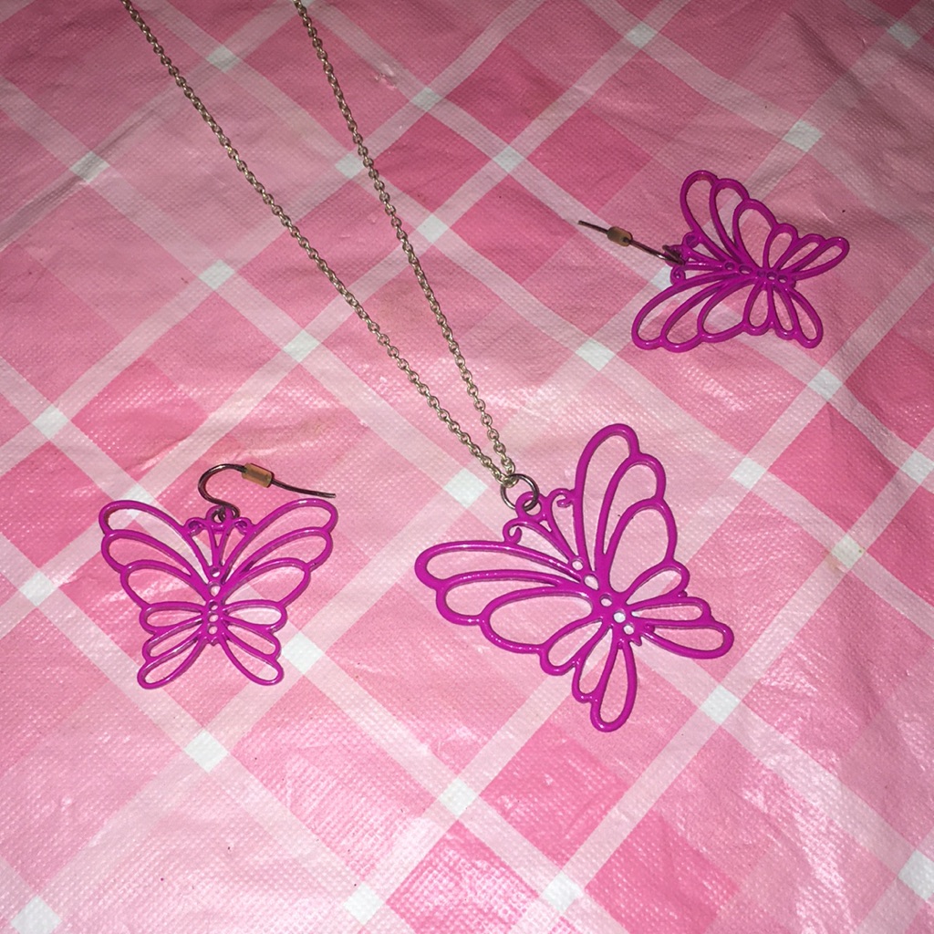 Sale5 2-PcPink Butterfly 14$